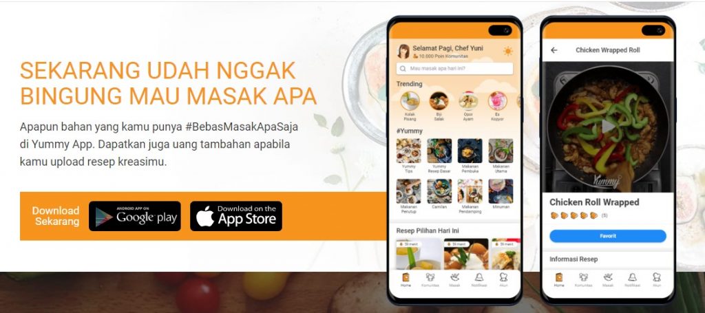 Tampilan Depan Yummy | yummy.co.id